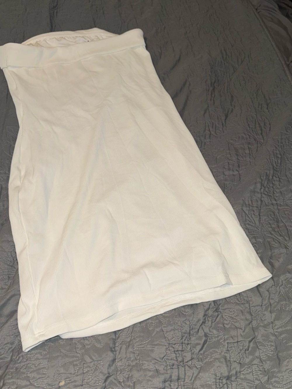 Strapless White Tube Dress